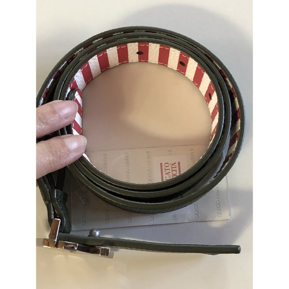 New Armani Exchange Womens A/X ANGLED CUTOUT LOGO BELT - Picture 9 of 9